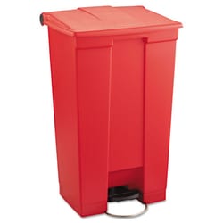 Essendant Indoor Utility Step-On Waste Container, Rectangular, Plastic,
