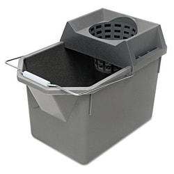 Essendant Pail/Strainer Combination, 15qt, Steel Gray