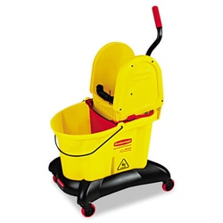 Essendant WaveBrake 2.0 Bucket/Wringer Combos, Down-Press, 35 qt, Plastic,