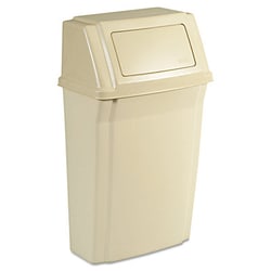 Essendant&nbsp;Slim Jim Wall-Mounted Container, Rectangular, Plastic, 15gal, Beige