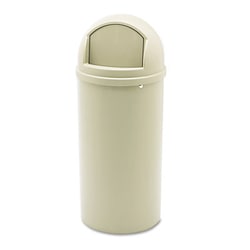 Essendant&nbsp;Marshal Classic Container, Round, Polyethylene, 15gal, Beige