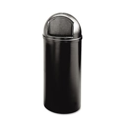 Essendant&nbsp;Marshal Classic Container, Round, Polyethylene, 25gal, Black