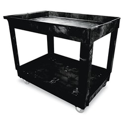 Essendant Service/Utility Cart, Two-Shelf, 24w x 40d x 31-1/4h, Black