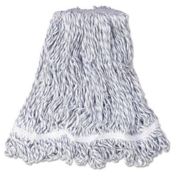 Essendant&nbsp;Web Foot Finish Mop, White, Med, Cotton/Synthetic, 1