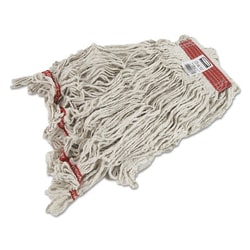 Essendant Swinger Loop Wet Mop Heads, Cotton/Synthetic, White, Large, 6/Carton