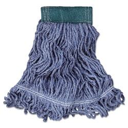 Essendant Super Stitch Blend Mop Head, Medium, Cotton/Synthetic, Blue,