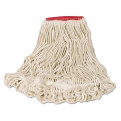 Essendant Super Stitch Looped-End Wet Mop Head, Cotton/Synthetic, Large Size, Red/White