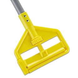 Essendant&nbsp;Invader Fiberglass Side-Gate Wet-Mop Handle, 1 dia x 54, Gray/Yellow