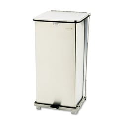 Essendant Defenders Biohazard Step Can, Square, Steel, 24gal, Stainless