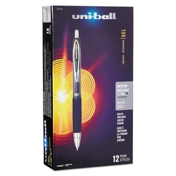 Essendant Signo 207 Retractable Gel Pen, 0.7mm, Black Ink, Smoke/Black