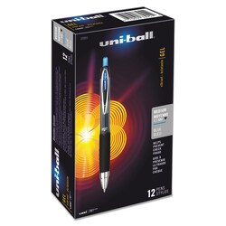 Essendant Signo 207 Retractable Gel Pen, 0.7mm, Blue Ink, Smoke/Black/Blue