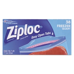 Essendant Double Zipper Freezer Bags, 1 qt, 2.7 mil, 6.97