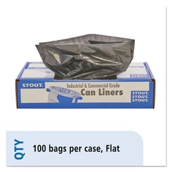 Essendant Total Recycled Content Plastic Trash Bags, 65 gal, 1.5 mil, 50""