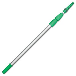 Essendant Opti-Loc Aluminum Extension Pole, 18ft, Three Sections, Green/Silver,