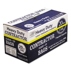 Essendant&nbsp;Heavy-Duty Contractor Clean-Up Bags, 60 gal, 3 mil, 32