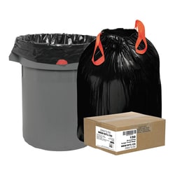 Essendant Heavy-Duty Trash Bags, 33 gal, 1.2 mil, 33.5"" x 38"", Black,