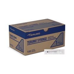 Med Vet International Terumo Tuberculin Syringe, 1mL, Luer Slip, 100/Box,