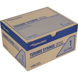 Med Vet International&nbsp;Terumo Tuberculin Syringe & Needle, 1mL, Removable Needle, 26GX 3/8in, 100/BX, SS-01T2609