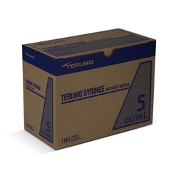 Med Vet International Terumo Syringe, 5mL, Luer Lock, 100/Box, SS-05L