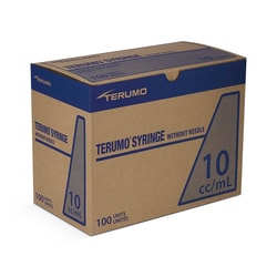 Med Vet International Terumo Syringe, 10mL, Luer Lock, 100/Box, SS-10L,