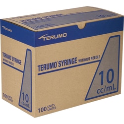 Med Vet International Terumo Syringe, 10mL, Luer Slip, 100/Box, SS-10S,