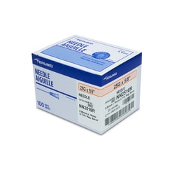 Med Vet International Terumo Needle, 25GX 5/8in, Hypodermic, 100/BX, NN2516R,