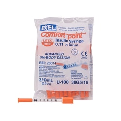 Med Vet International Exel International Syringe & Needle Combo, 0.3mL,