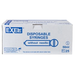 Med Vet International Exel Syringe, 50-60mL, Catheter, 25/Box, 26304, Quantity: