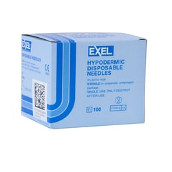 Med Vet International Exel Needle, 23G x 3/4in, Hypodermic, 100/Box, 26407,