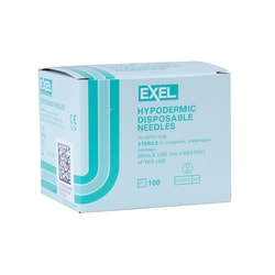 Med Vet International Exel Needle, 28G X 3/4"", Hypodermic, 100/Box, 26448,