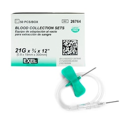 Med Vet International Exel Blood Collection Set, 21in x3/4in, 50/Box