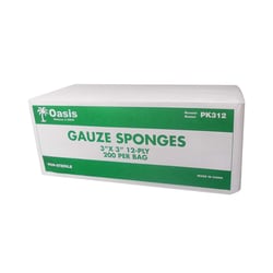 Med Vet International Gauze Sponges, Non-Sterile, 3 in x 3 in, 12-Ply, 4000/Case