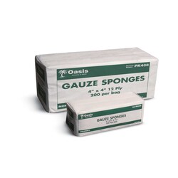 Med Vet International Gauze Sponges, 4x4, 8-Ply, 4000/Case, Quantity: Case