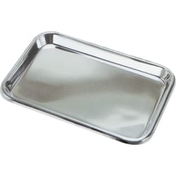 Med Vet International Stainless Steel Instrument Tray, 10" x 6-1/2" x 3/4",