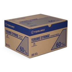 Med Vet International Terumo Syringe, 60mL, Catheter, 25/Box, SS-60C, Quantity: