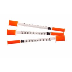 Med Vet International&nbsp;Easy Touch U-100 Insulin Syringe, 1/2cc 30g x 5/16in, 100/Box