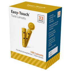 Med Vet International&nbsp;EasyTouch Twist Lancets, 33G, 100/Box, 5 Boxes