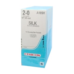 Med Vet International Ethicon Permahand Silk Suture, Size 2-0, No Needle,
