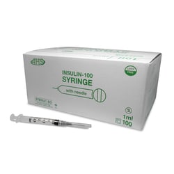 Med Vet International AHS Syringe & Needle, 1mL, Permanent Needle, 29G