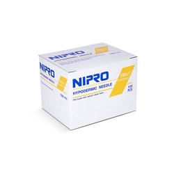 Med Vet International Nipro Needle, 20G X 1"", Hypodermic, 100/Box, AH+2025,