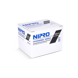 Med Vet International Nipro Needle, 22G x 3/4in, Hypodermic, 100/Box, AH+2219,