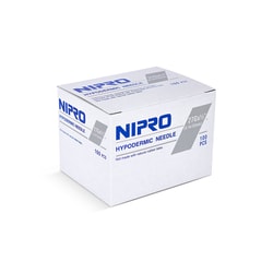 Med Vet International Nipro Needle, 27G X 1/2"", Hypodermic, 100/Box, AH+2713,