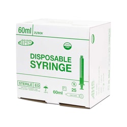Med Vet International AHS Syringe, 60mL, Luer Lock, 250/Case, AH60L, Quantity: