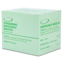 Med Vet International&nbsp;Ahs Hypodermic Needles, 21g X 1in, 100/Box Ahs2125Rn