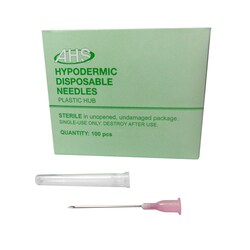 Med Vet International&nbsp;AHS Needle, 25 X 5/8in, Hypodermic, 1000/BX, AHS2516RN