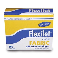 Med Vet International Fabric Adhesive Bandages, 3/4"" X 3"" 100/Box, 12