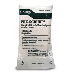 Med Vet International&nbsp;Sterile Surgical Scrub Brush Dry Sterile, 30/Box