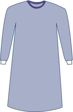 Med Vet International Level 3 Sirus Disposable Surgical Gown, Sterile, Sms, 2X-Large, 18 Count