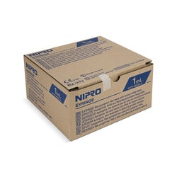 Med Vet International Nipro Tuberculin Syringe & Needle, 1mL, Luer Slip,