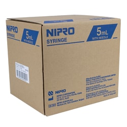 Med Vet International Nipro Syringe & Needle, 5mL, Luer Lock, 22G X 1-1/2